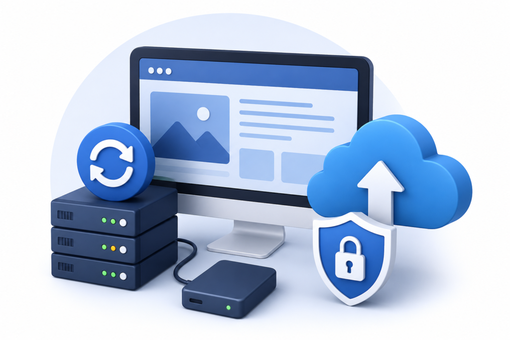 The Importance of Regular Website Backups Give me image in PNG but without text image?